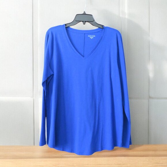 Eileen Fisher Tops - Eileen Fisher Light Weight Top, Size Large, Royal Blue, Long Sleeves - Preowned